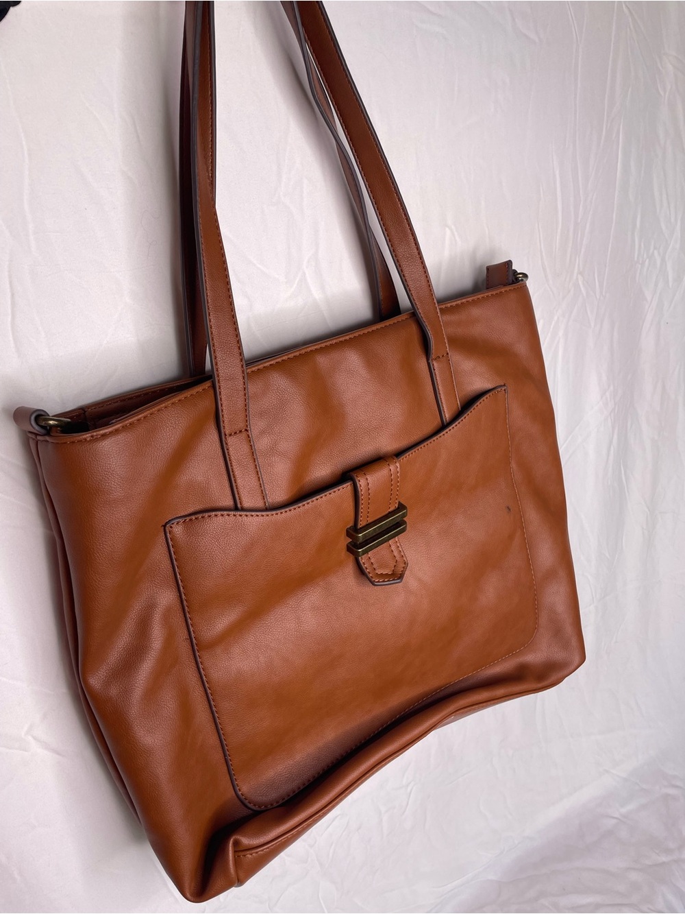 Sonoma Goods For Life Brown Faux-Leather Shoulder Tote Bag